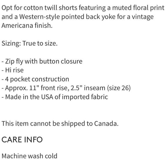 Rag & Bone Ellie Micro Floral Denim Shorts Sz 26 NWT - Picture 11 of 12